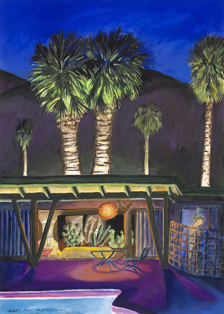 Image: Light Play Palm Springs, an original painting by Daniel Samakow